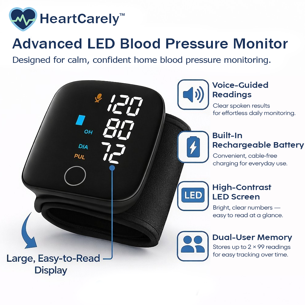 HeartCarely™ – Clinical-Grade BP Monitor